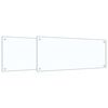 vidaXL Kitchen Backsplash 2 pcs Transparent 100 x 40 cm Tempered Glass