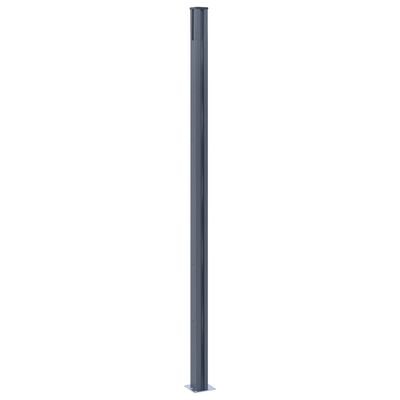 vidaXL Fence Posts 2 pcs Dark Grey 185 cm Aluminium