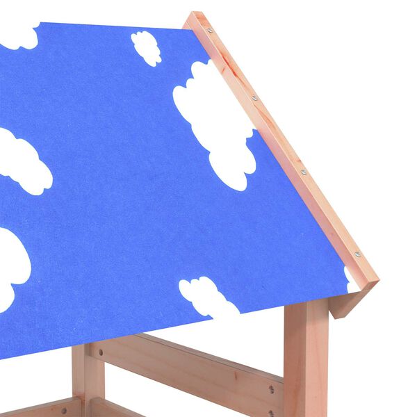 vidaXL Play Tower Brown 110.5 x 52.5 x 215cm Solid Douglas Wood