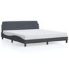 vidaXL Bed Frame "Dover" Dark Grey 180x200 cm Super King Velvet