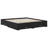 vidaXL Bed Frame with Headboard Black Oak 180 x 200 cm Engineered Wood