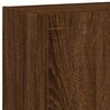 vidaXL TV Wall Cabinet with LED Lights Brown Oak 80x35x41 cm