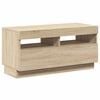 vidaXL TV Cabinet with LED Lights Sonoma Oak 80x35x40 cm