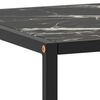 vidaXL Coffee Table Black with Black Marble Glass 120x50x35 cm