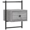 vidaXL Bedside Cabinets Wall-mounted 2 pcs Grey Sonoma 35x30x51 cm Engineered Wood