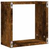 vidaXL Wall Cube Shelves 4 pcs Smoked Oak 30x15x30 cm
