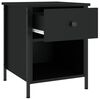 vidaXL Bedside Cabinets 2 pcs Black 40x42x50 cm Engineered Wood