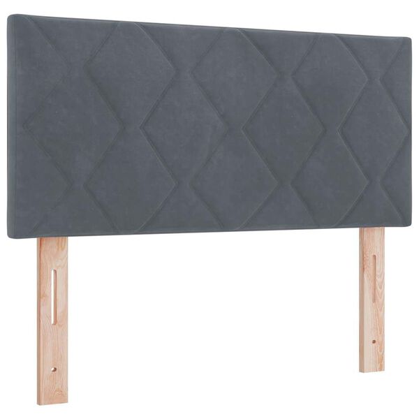 vidaXL Headboard Height Adjustable Dark grey 90 cm Velvet