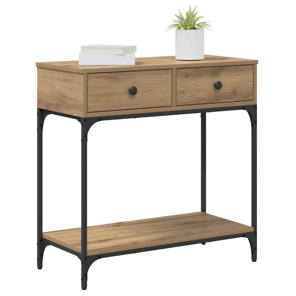 vidaXL Console Table Artisan oak 75 x 34.5 x 75 cm Engineered wood