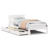vidaXL Bed Frame with Drawers without Mattress White 75x190 cm Small Single