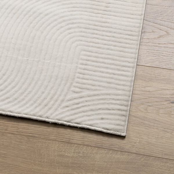 vidaXL Rug IZA Short Pile Scandinavian Look Cream 140x200 cm