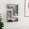 vidaXL Wall Shelf 2 pcs Concrete Grey 50x15x50 cm Engineered Wood