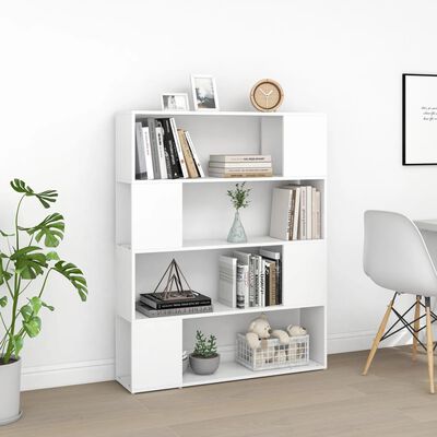 vidaXL Book Cabinet Room Divider White 100x24x124 cm