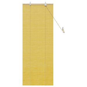 vidaXL Roller Blind with Curtains Manual Yellow 60 x 160 cm Bamboo