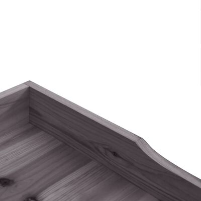 vidaXL Plant Table with Shelf Grey 78x38x82.5 cm Solid Wood Fir
