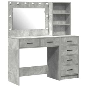vidaXL Dressing Table Grey 78.5 x 41 x 135 cm Engineered wood