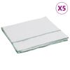 vidaXL Cleaning Cloths 5 pcs White with Green Stripes 50x60 cm