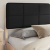 vidaXL Bed Frame with Upholstered Headboard Black 200 x 200 cm