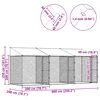 vidaXL Dog Cage Silver 600 x 200 x 256 cm Galvanised Steel