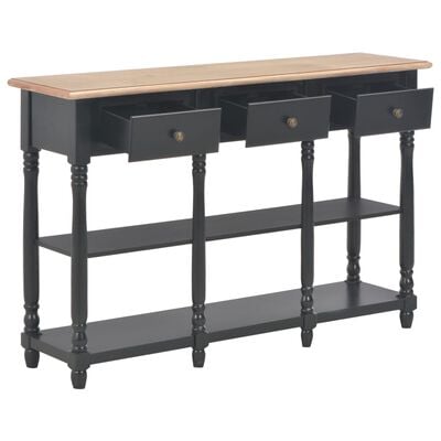 vidaXL Console Table Black 110x30x76cm Engineered Wood