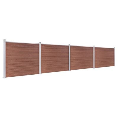 vidaXL Fence Panel Set WPC 699x146 cm Brown