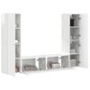 vidaXL TV Cabinet Set 6 pcs High Gloss White Engineered Wood