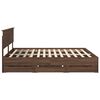 vidaXL Bed Frame with Drawer Brown Oak 200 x 200 cm Engineer Wood