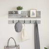 vidaXL Wall-Mounted Coat Rack with Shelf Concrete Grey 90 x 15 x 36 cm