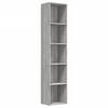 vidaXL Book Cabinet Grey Sonoma 40x30x189 cm Engineered Wood