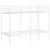 vidaXL Bunk Bed without Mattress White 90x190 cm Single Steel