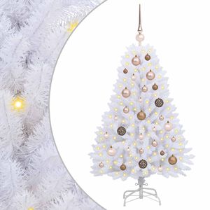 vidaXL Artificial Christmas Tree White 68 x 68 x 120 cm PVC and Metal