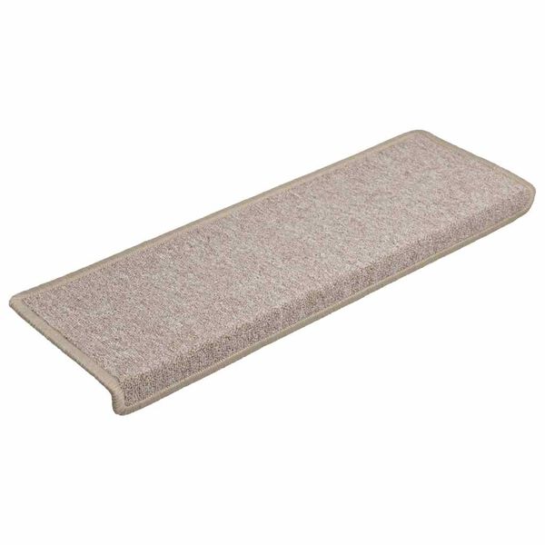 vidaXL Stair Mats 30 pcs 65x21x4 cm Taupe Rectangular Edge
