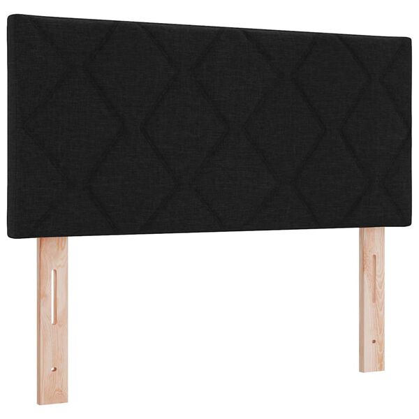 vidaXL Headboard with Headboard Black 90 cm Faux Leather