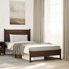 vidaXL Metal Bed Frame without Mattress Brown Oak 100x200 cm