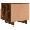 vidaXL Bedside Cabinets with LED Lights 2 pcs Smoked Oak 40x39x37 cm