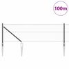 vidaXL Fence Post Grey 100 x 0.6 m (36 mm mesh) Steel and PVC