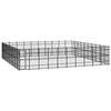 vidaXL Outdoor Dog Kennel Steel 92.16 m&sup2;