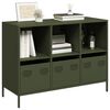vidaXL Sideboard Olive Green 101.5x39x73.5 cm Cold-rolled Steel