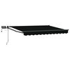 vidaXL Manual Retractable Awning with LEDs 3.5 x 2.5 m