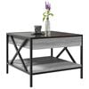 vidaXL Coffee Table with Infinity LED Grey Sonoma 50x50x38 cm