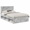 vidaXL Bed Frame Concrete Grey 120 x 200 cm Engineered Wood