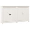 vidaXL Sideboards 2 pcs White 70x35x80 cm Solid Wood Pine