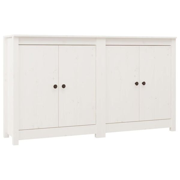 vidaXL Sideboards 2 pcs White 70x35x80 cm Solid Wood Pine