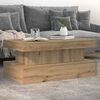 vidaXL Coffee Table with LED Lights Artisian Oak 90x50x40 cm
