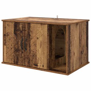 vidaXL Cat House Old Wood 85 x 55 x 50 cm Engineered Wood