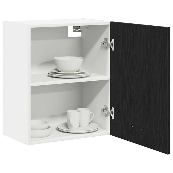 vidaXL Hanging Cabinet with Shelf Lyon 2 pcs Black Oak 50 x 31 x 60 cm