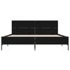 vidaXL Bed Frame without Mattress Black 140x190 cm