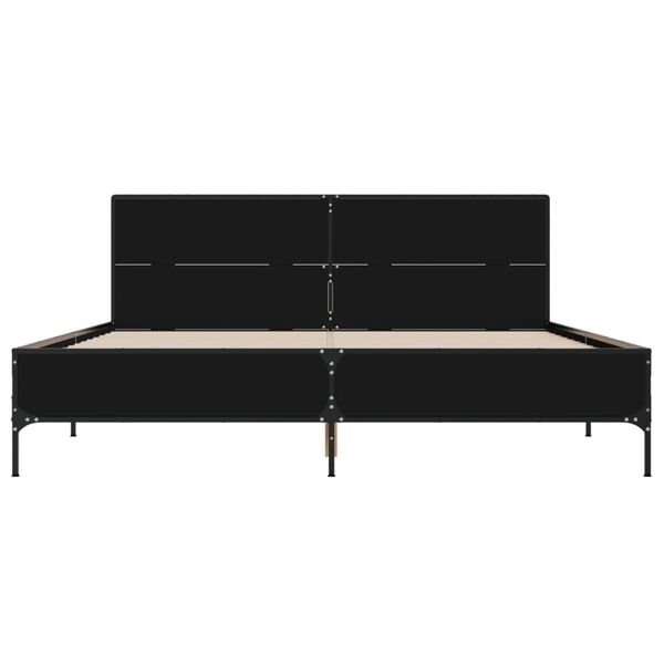 vidaXL Bed Frame without Mattress Black 140x190 cm