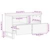 vidaXL TV Cabinet with Drawer Brown 70 x 33x 46 cm Solid Mango Wood