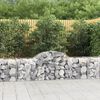 vidaXL Arched Gabion Baskets 3 pcs 200x50x60/80 cm Galvanised Iron